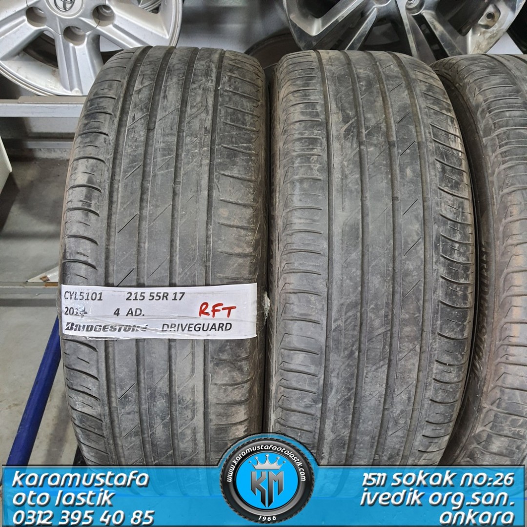 215 55 R 17 BRIDGESTONE DRIVEGUARD 98W RFT * 2017 * 1 ADET * CYL5101