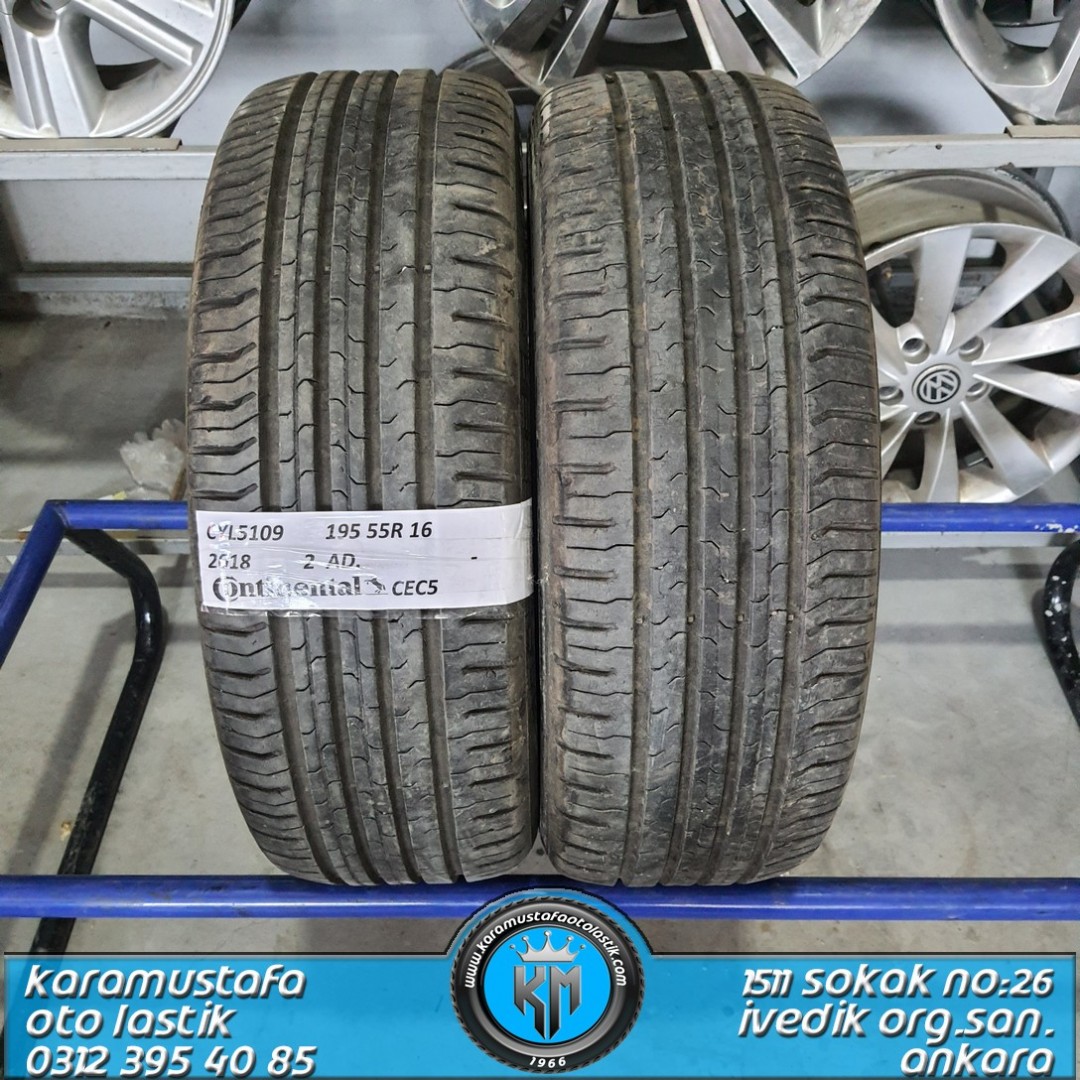 195 55 R 16 CONTINENTAL CEC5 87H * 2018 * 2 ADET * CYL5109