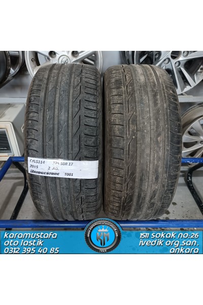 225 50 R 17 BRIDGESTONE T001 98Y * 2015 * 2 ADET * CYL5114 **