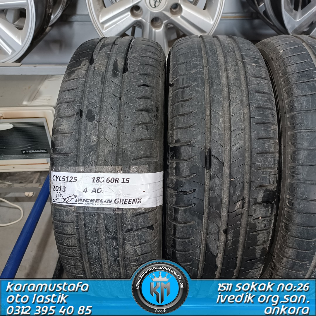 185 60 R 15 MICHELIN GRENX 84H * 2013 * 4 ADET * CYL5125