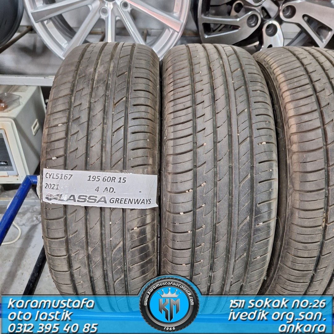 195 60 R 15 LASSA GREENWAYS 88H * 2021 * 4 ADET * CYL5167