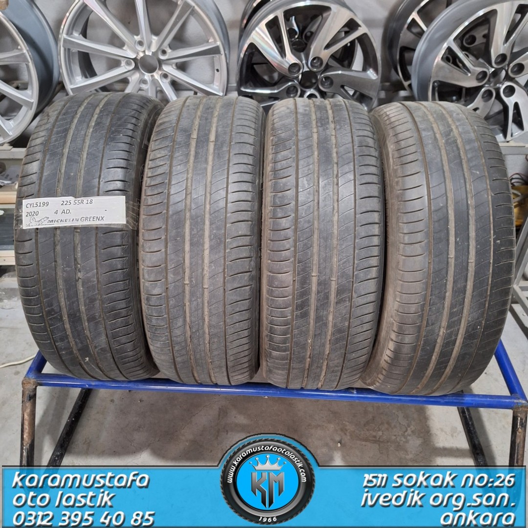 225 55 R 18 MICHELIN GREENX 98V * 2020 * 4 ADET * CYL5199