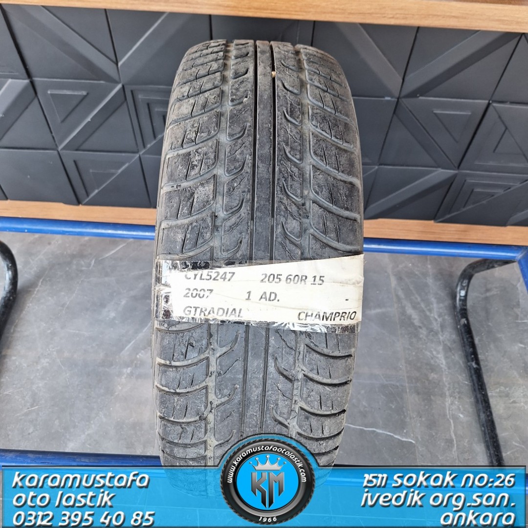 205 65 R 15 GTRADIAL CHAMPIRO 91H * 2007 * 1 ADET * CYL5247