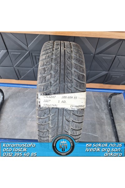 205 65 R 15 GTRADIAL CHAMPIRO 91H * 2007 * 1 ADET * CYL5247 **