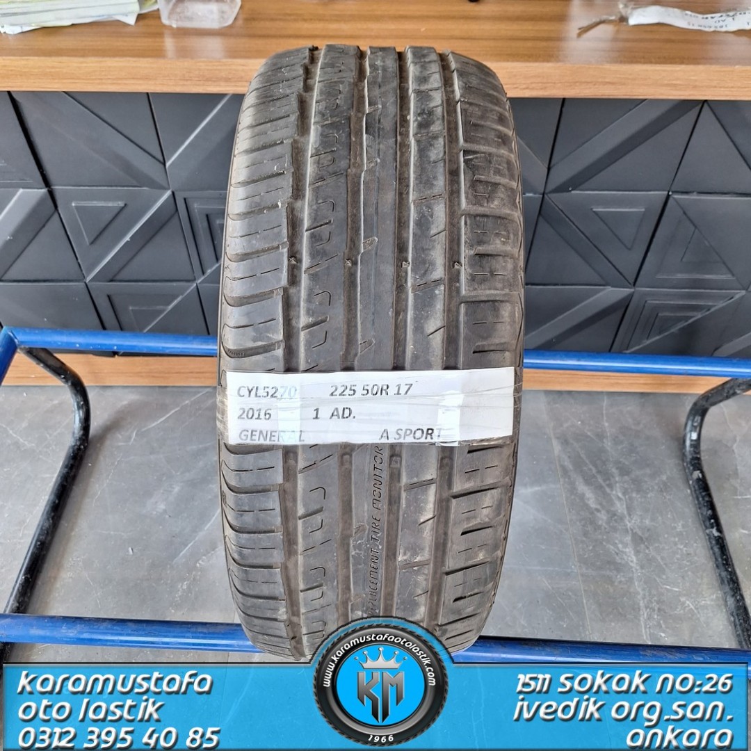 225 50 R 17 GENERAL ALTIMAX SPORT 94Y * 2016 * 1 ADET * CYL5270