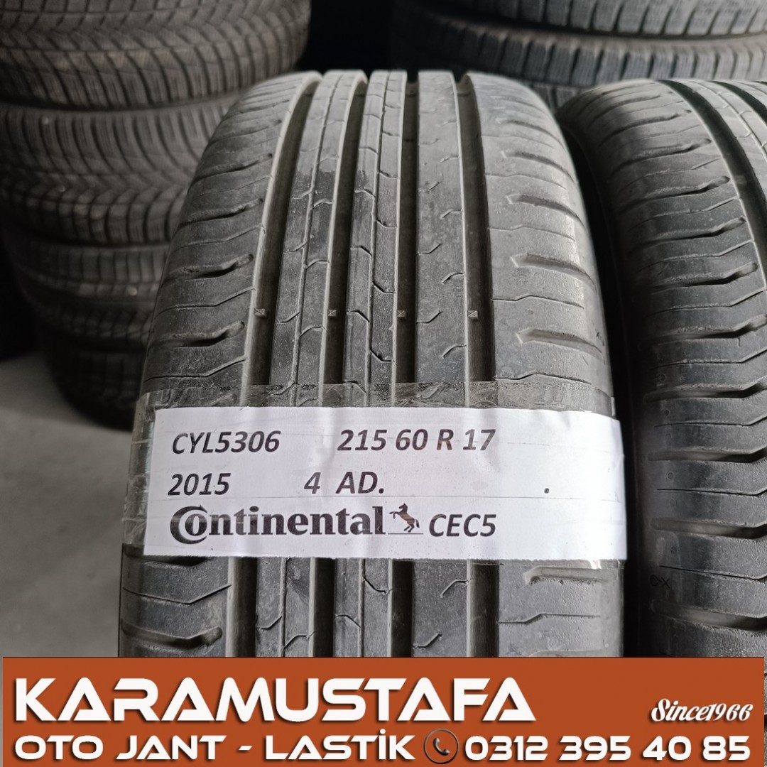 215 60 R 17 CONTINENTAL CEC5 96H * 2016 * 4 ADET * CYL5306