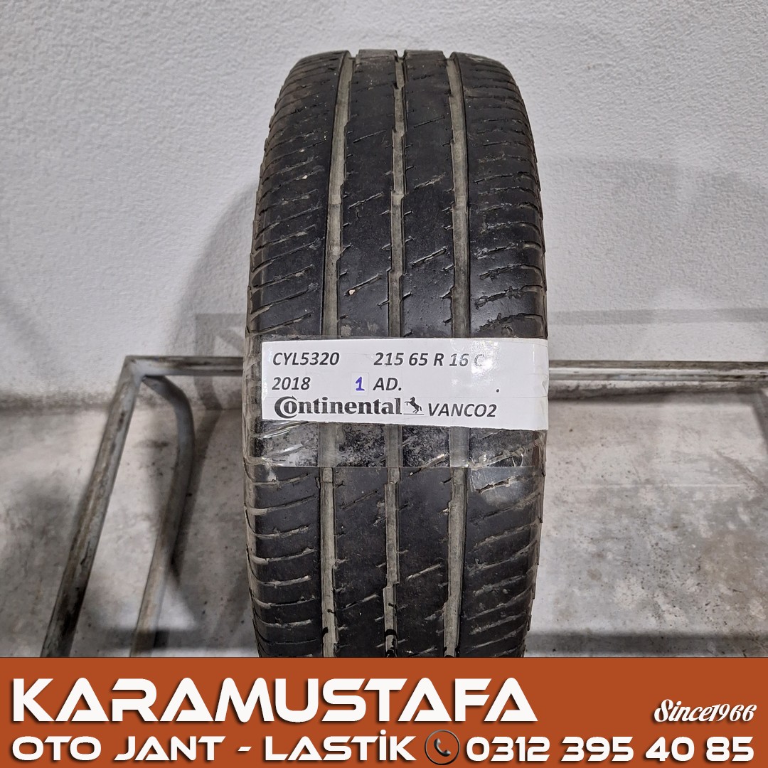215 65 R 16 CONTINENTAL VANCO2 109T * 2018 * 1 ADET * CYL5320