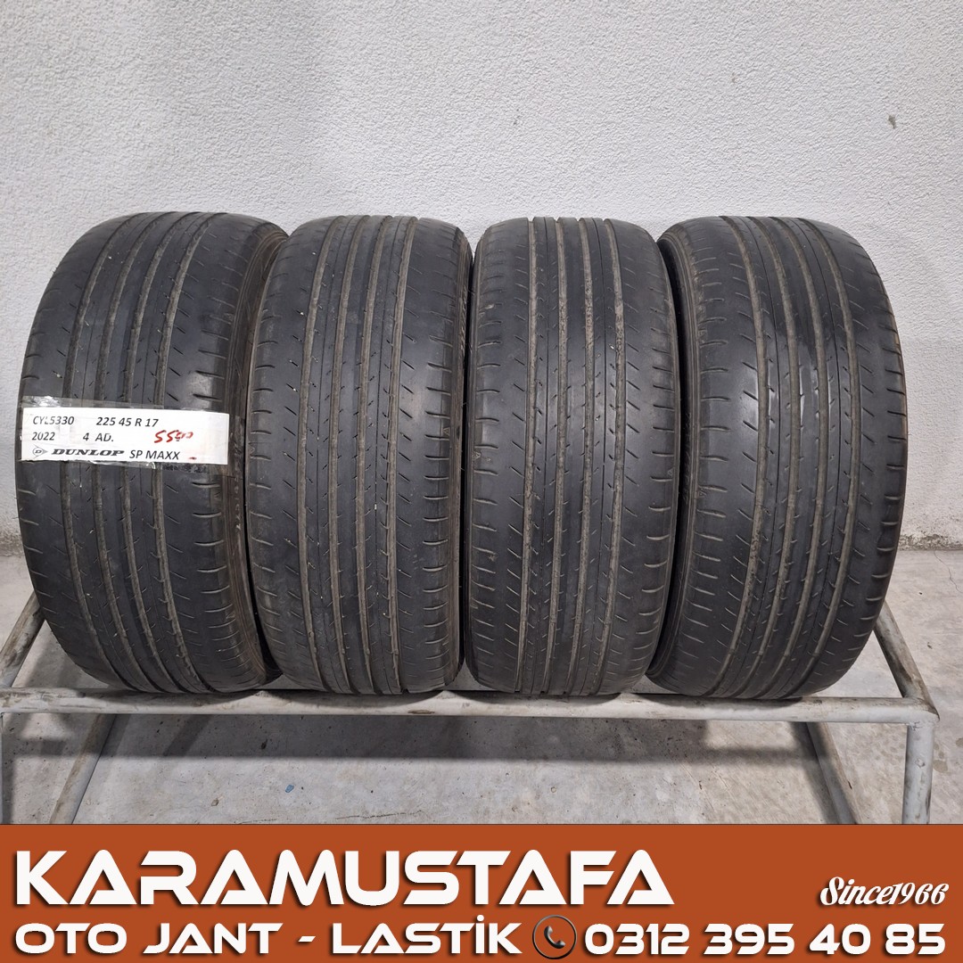225 45 R 17 DUNLOP SPMAXX 91W * 2022 * 4 ADET * CYL5330