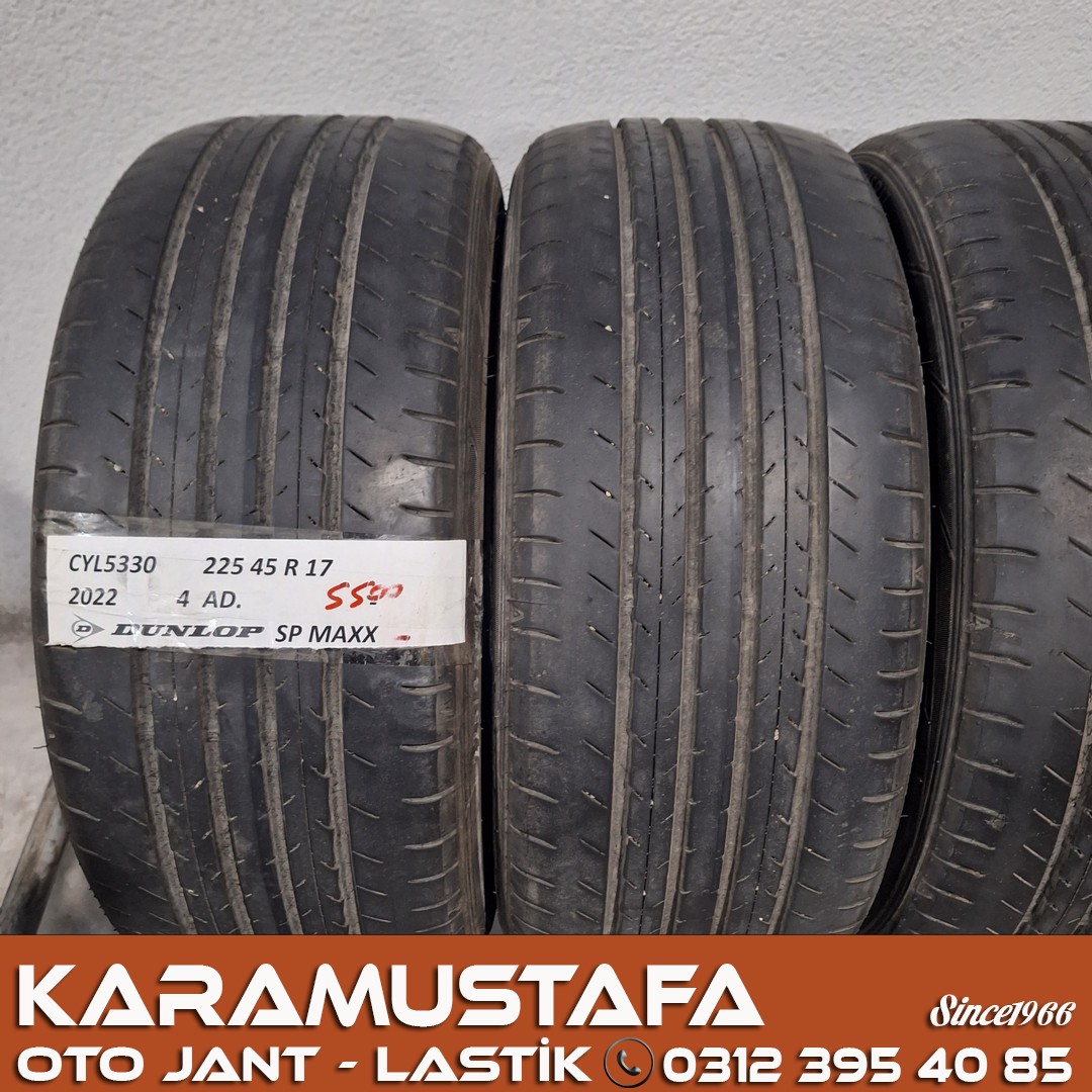 225 45 R 17 DUNLOP SPMAXX 91W * 2022 * 4 ADET * CYL5330