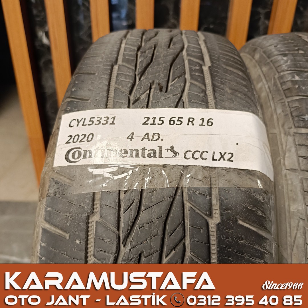 215 65 R 16 CONTINENTAL CCCLX2 98H * 2020 * 4 ADET * CYL5331