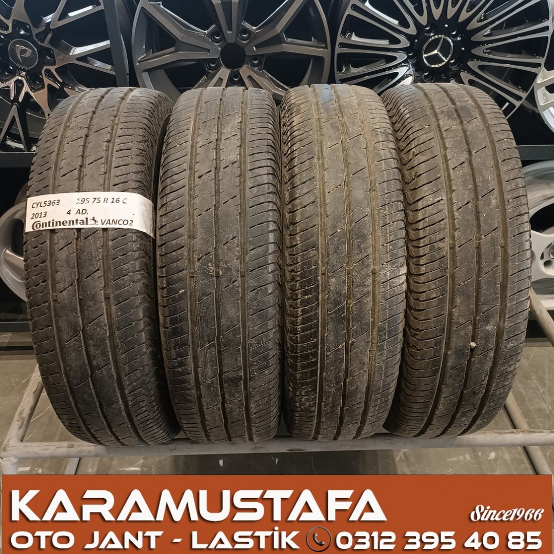 195 75 R 16 CONTINENTAL VANCO2  109R * 2013 * 4 ADET * CYL5363