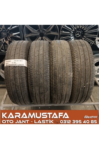 195 75 R 16 CONTINENTAL VANCO2  109R * 2013 * 4 ADET * CYL5363 **