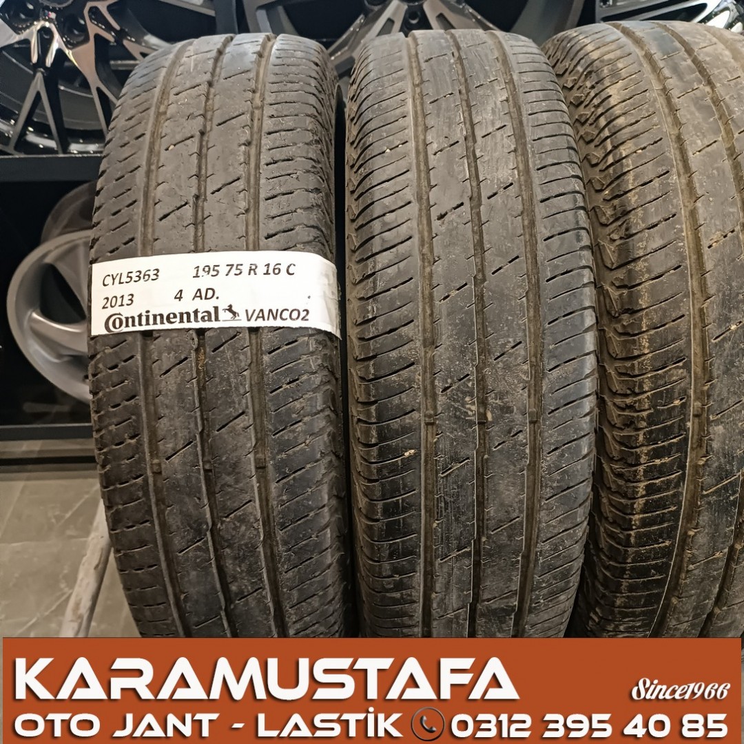 195 75 R 16 CONTINENTAL VANCO2  109R * 2013 * 4 ADET * CYL5363