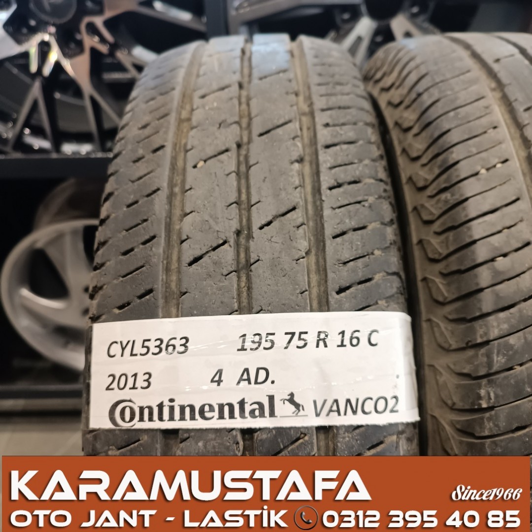 195 75 R 16 CONTINENTAL VANCO2  109R * 2013 * 4 ADET * CYL5363