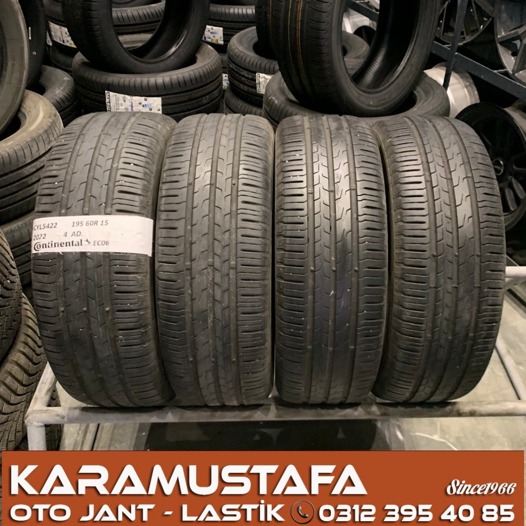 195 60 R 15 CONTINENTAL EC06 88H * 2022 * 4 ADET * CYL5422