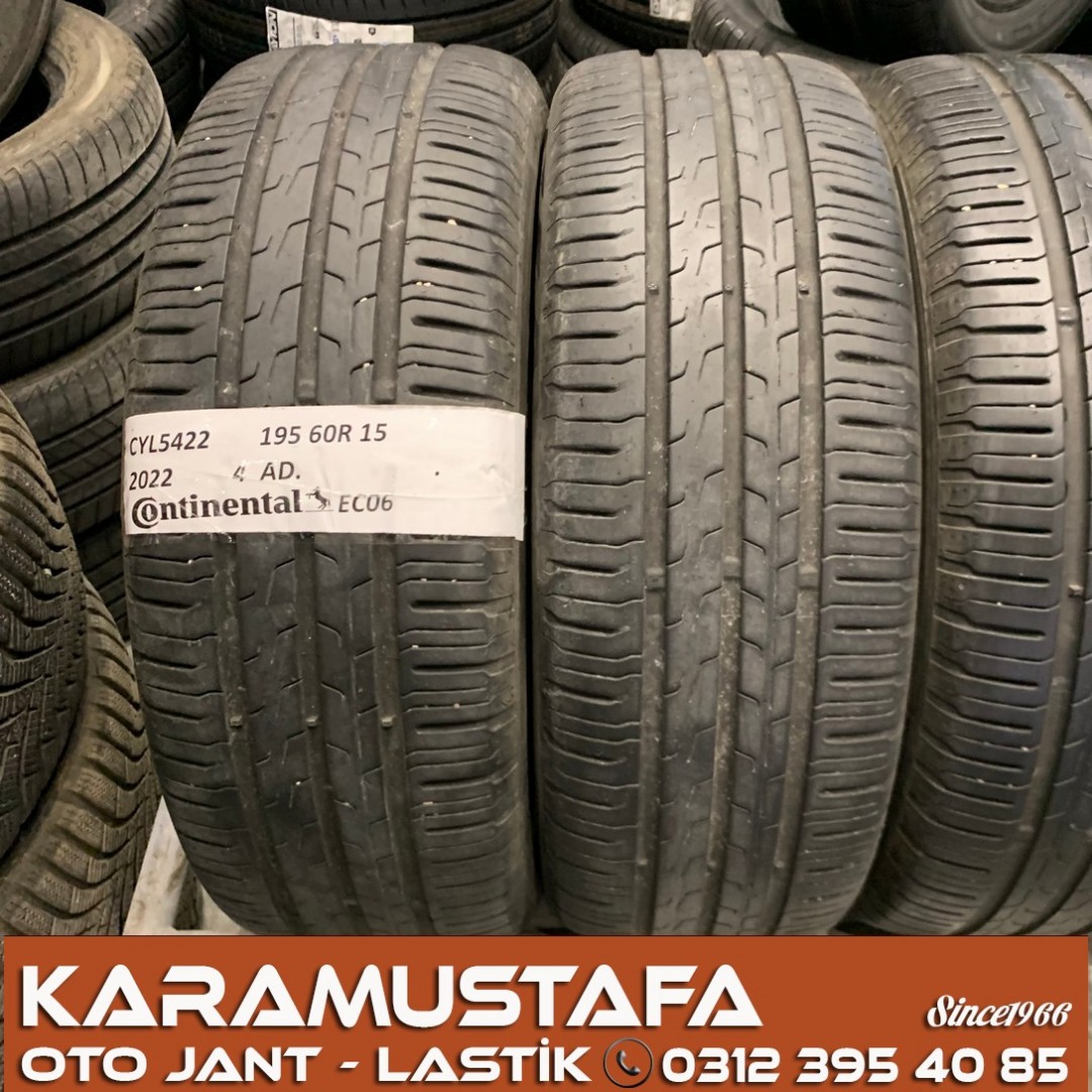 195 60 R 15 CONTINENTAL EC06 88H * 2022 * 4 ADET * CYL5422