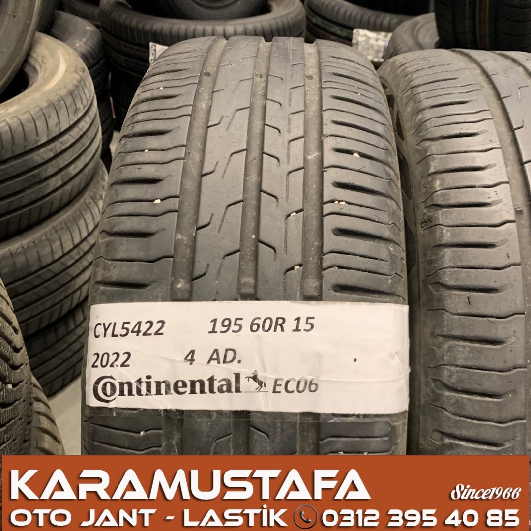 195 60 R 15 CONTINENTAL EC06 88H * 2022 * 4 ADET * CYL5422