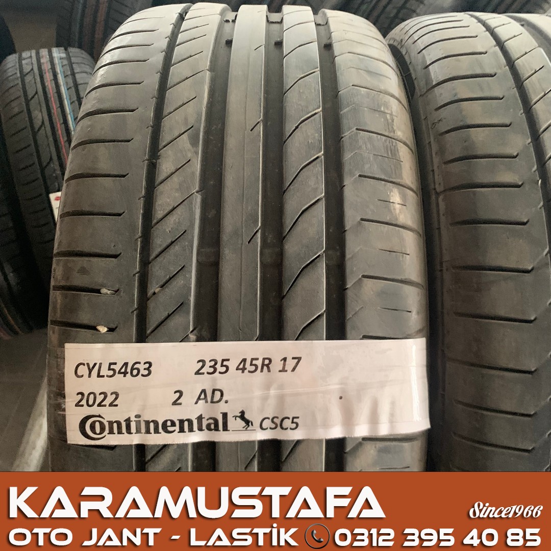 235 45 R 17 CONTINENTAL CSC5 94W * 2022 * 2 ADET * CYL5463