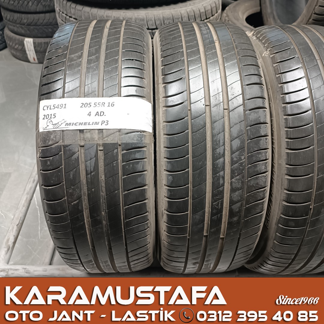 205 55 R 16 MICHELIN PRIMACY3 91V * 2015 * 4 ADET * CYL5491