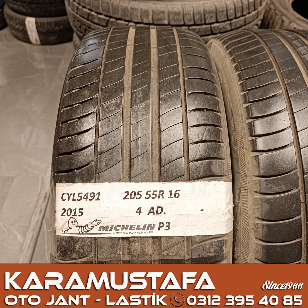 205 55 R 16 MICHELIN PRIMACY3 91V * 2015 * 4 ADET * CYL5491