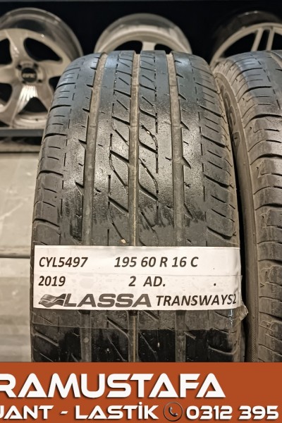 195 60 R 16 LASSA TRANSWAYS2 99T * 2019 * 2 ADET * CYL5497 **