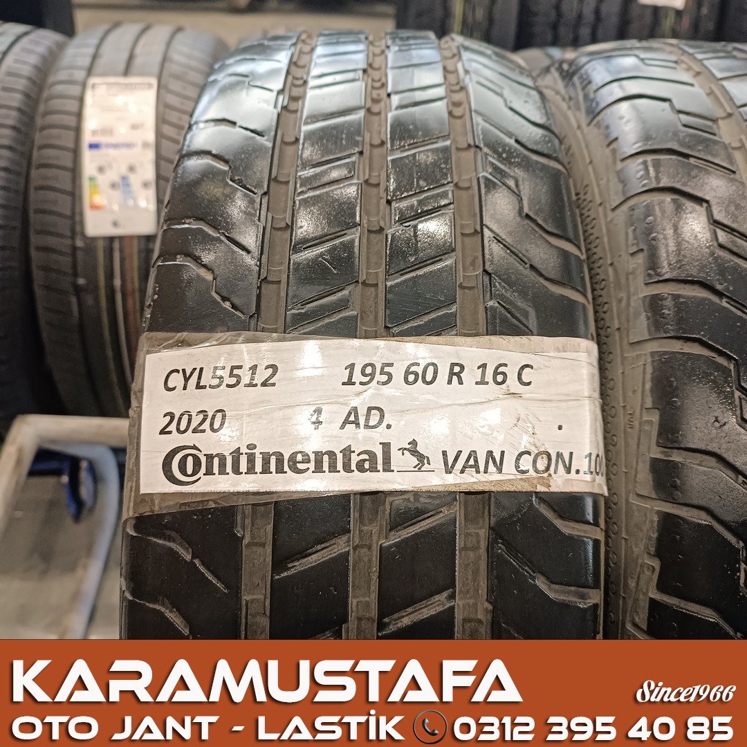 195 60 R 16 CONTINENTAL VAN CONTACT100 99H * 2020 * 4 ADET * CYL5512