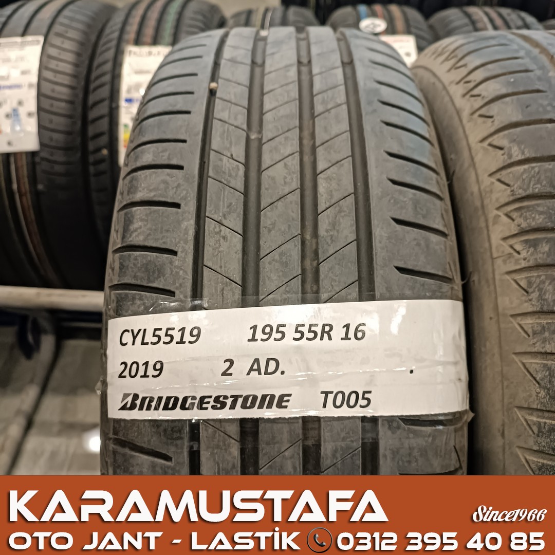 195 55 R 16 BRIDGESTONE T005 87H * 2019 * 2 ADET * CYL5519