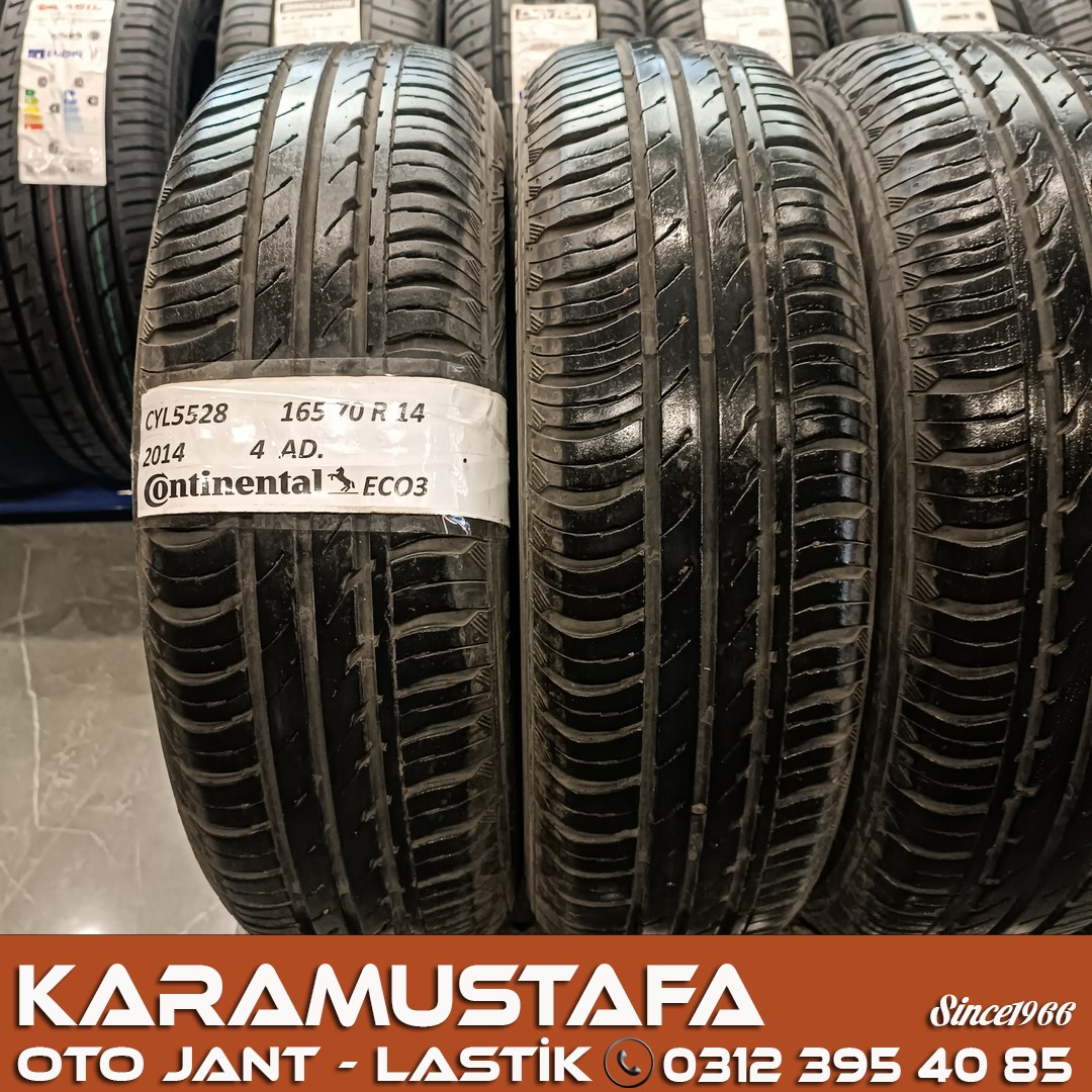 165 70 R 14 CONTINENTAL ECO3 * 2014 * 4 ADET * CYL5528