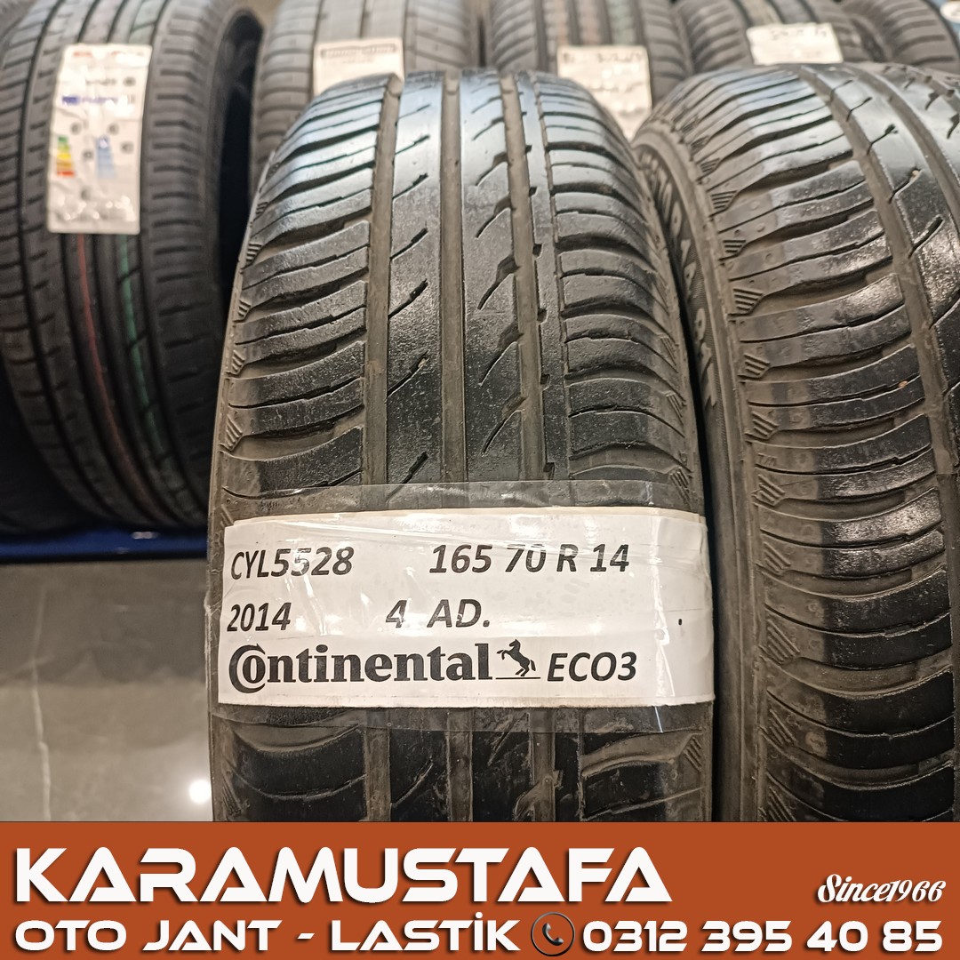 165 70 R 14 CONTINENTAL ECO3 * 2014 * 4 ADET * CYL5528