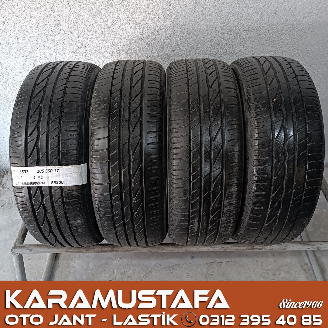 205 55 R 17 BRIDGESTONE ER300 91H * 2013 * 4 ADET * CYL5533