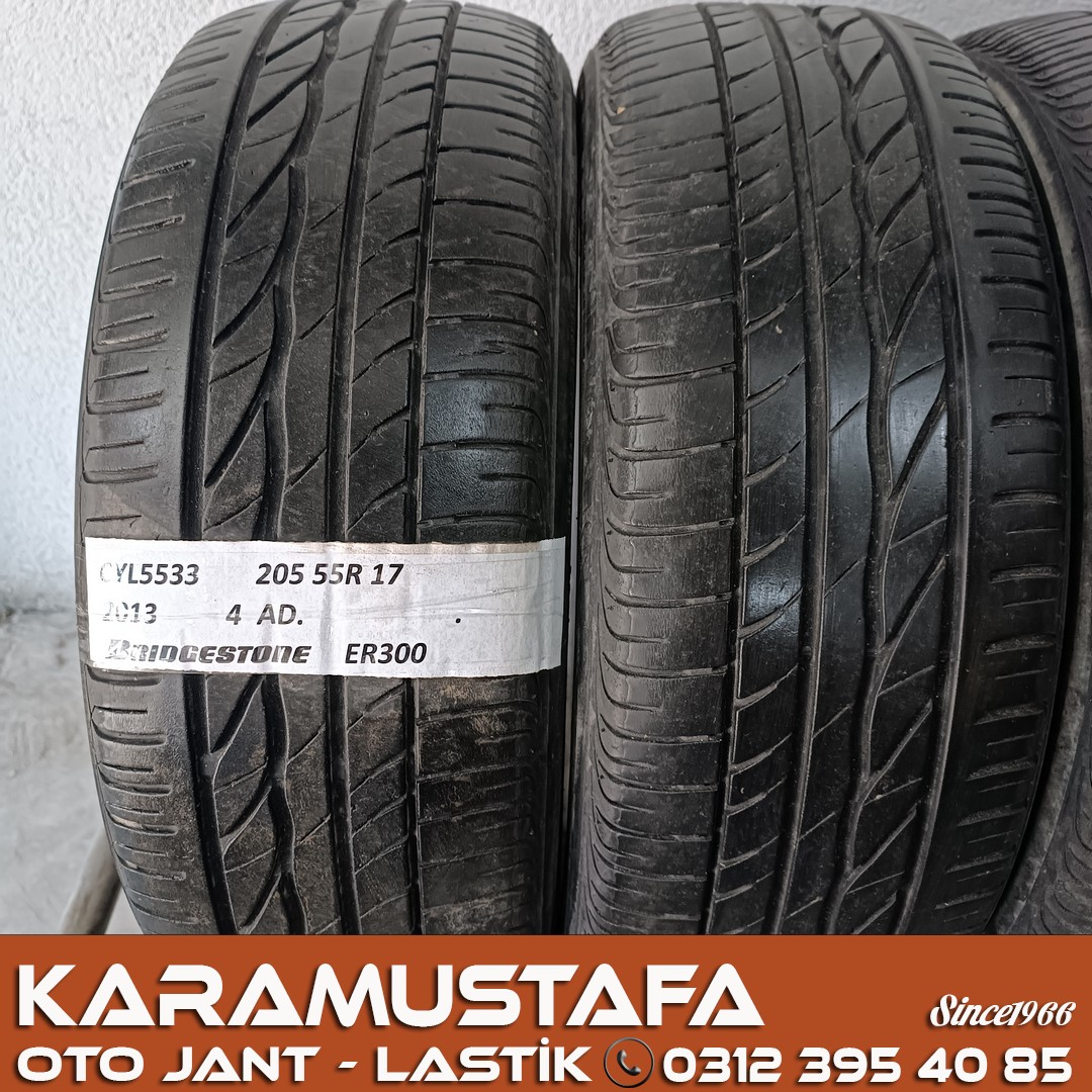 205 55 R 17 BRIDGESTONE ER300 91H * 2013 * 4 ADET * CYL5533