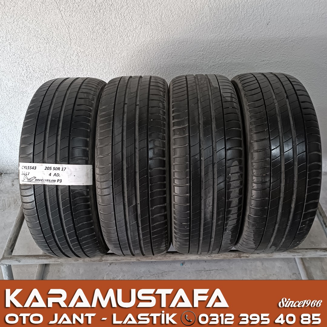 205 50 R 17 MICHELIN PRIMACY3 93V * 2017 * 4 ADET * CYL5543