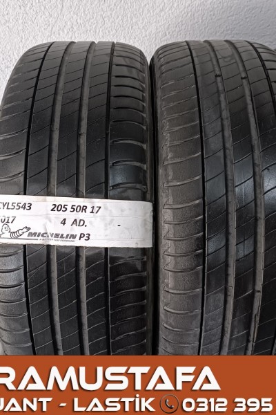 205 50 R 17 MICHELIN PRIMACY3 93V * 2017 * 4 ADET * CYL5543 **