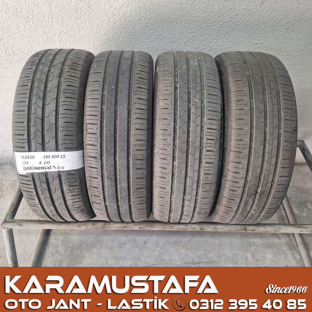 195 60 R 15 CONTINENTAL EC6 88H * 2022 * 4 ADET * CYL5550