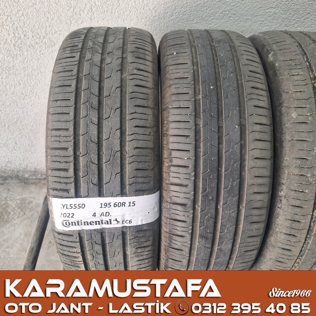 195 60 R 15 CONTINENTAL EC6 88H * 2022 * 4 ADET * CYL5550