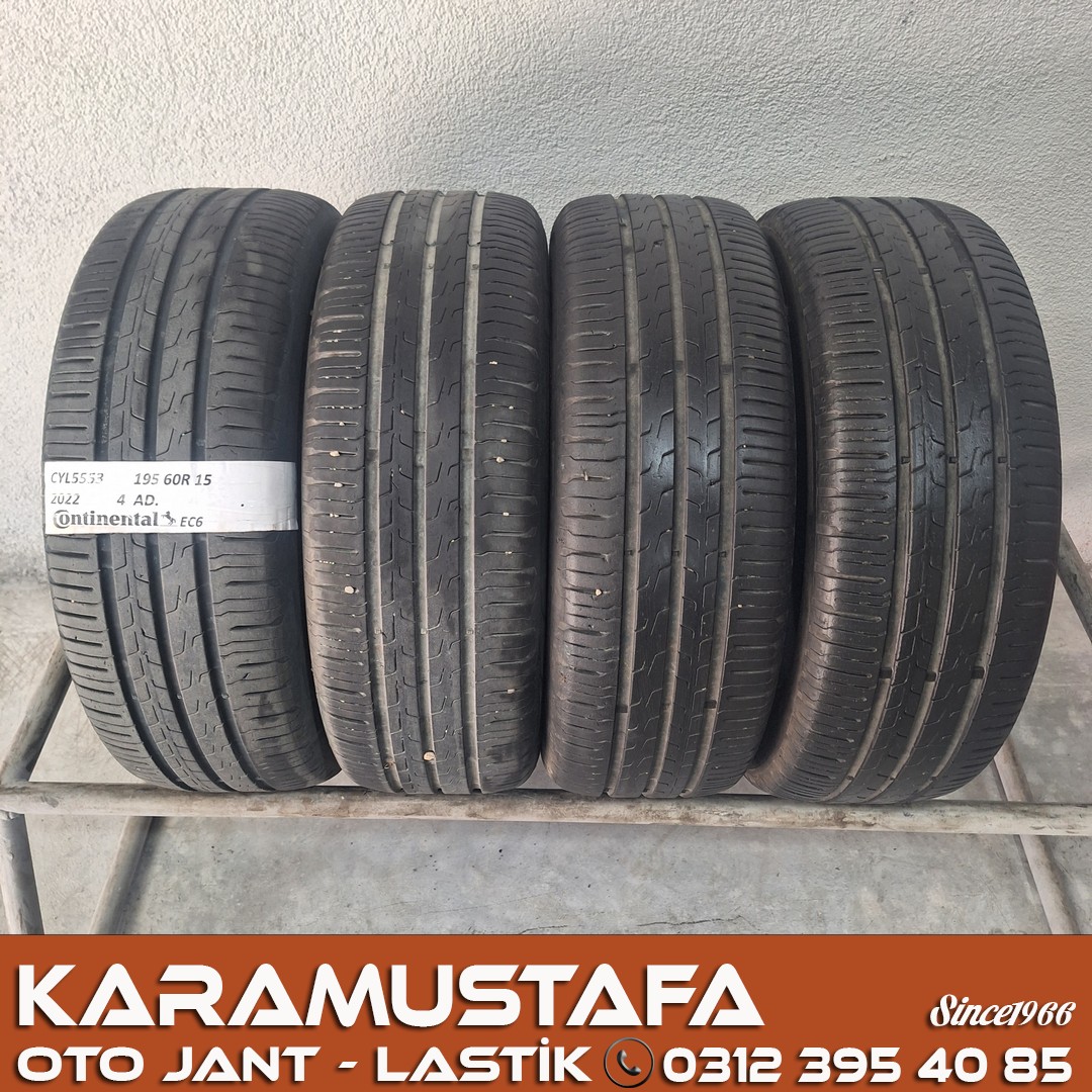195 60 R 15 CONTINENTAL EC6 88H * 2022 * 4 ADET * CYL5553