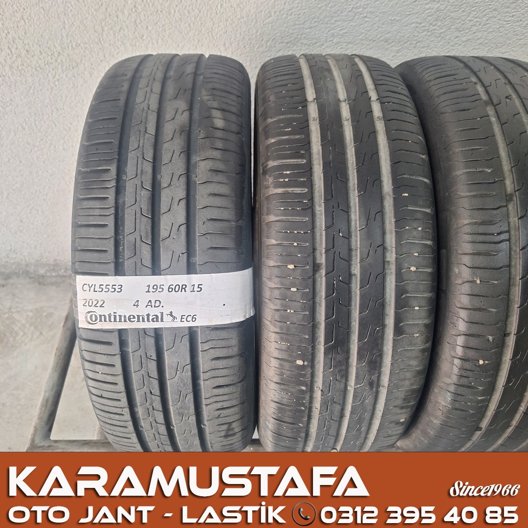 195 60 R 15 CONTINENTAL EC6 88H * 2022 * 4 ADET * CYL5553