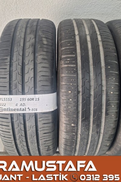 195 60 R 15 CONTINENTAL EC6 88H * 2022 * 4 ADET * CYL5553 **