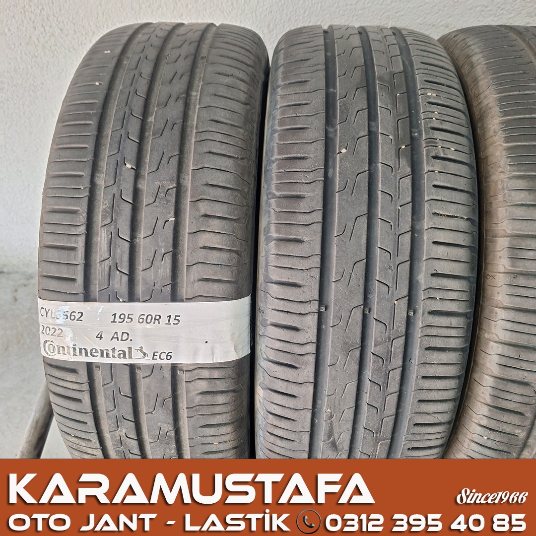 195 60 R 15 CONTINENTAL EC6 88H * 2022 * 4 ADET * CYL5563