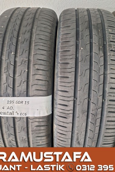 195 60 R 15 CONTINENTAL EC6 88H * 2022 * 4 ADET * CYL5563 **