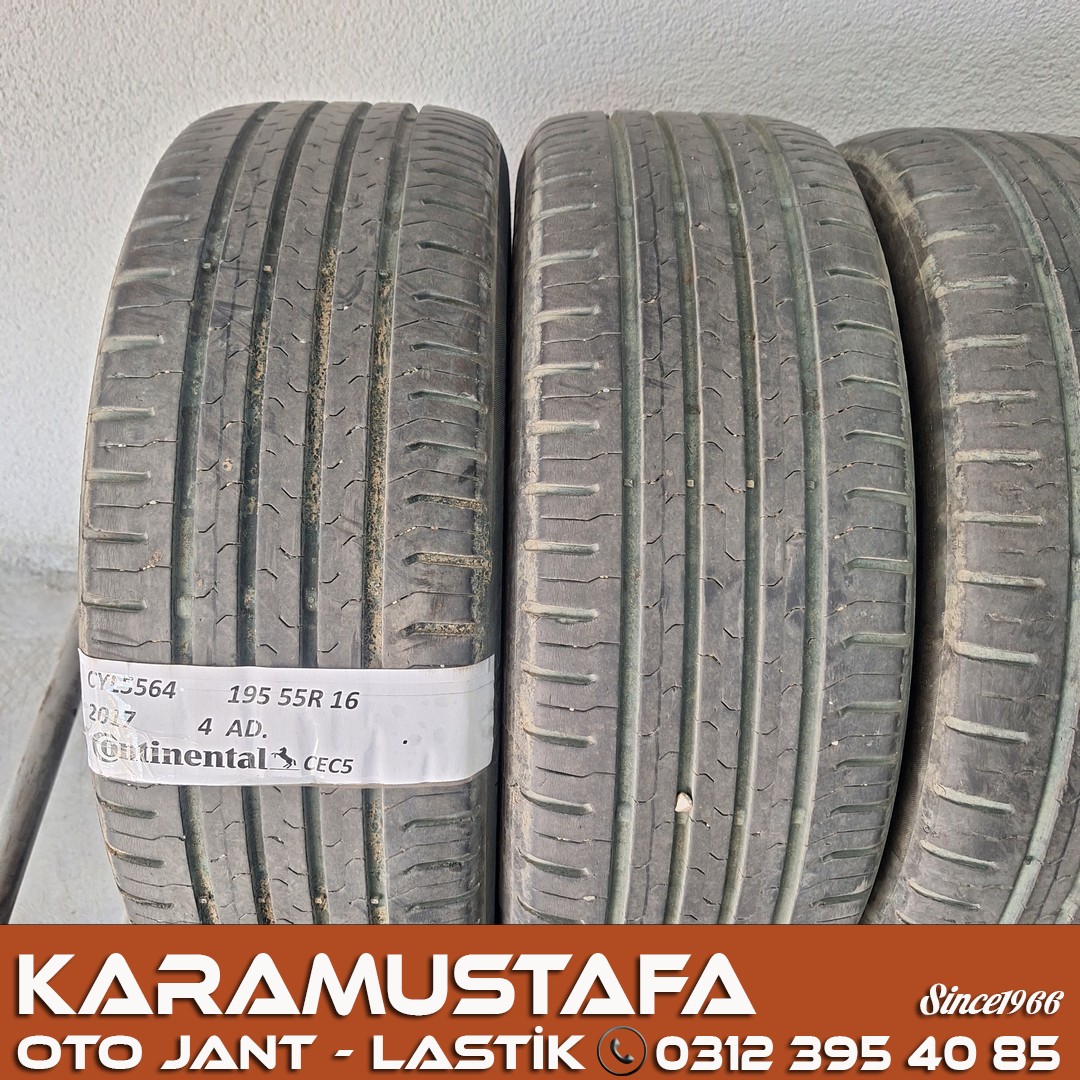 195 55 R 16 CONTINENTAL CEC5 87V * 2017 * 4 ADET * CYL5564
