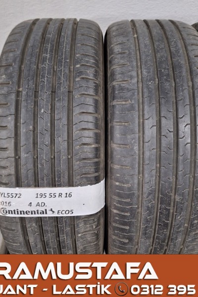 195 55 R 16 CONTINENTAL CEC5 87H * 2016 * 4 ADET * CYL5572 **