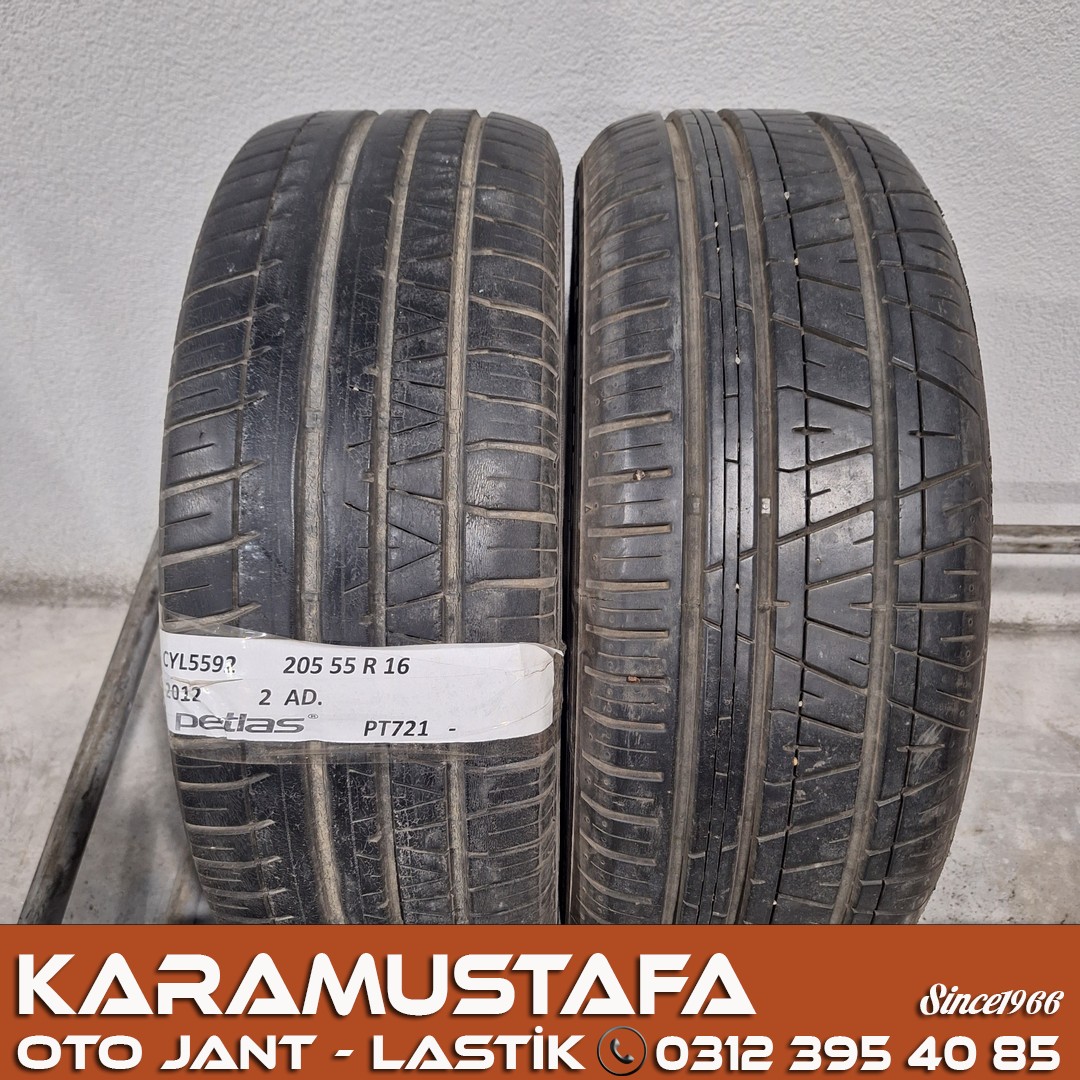 205 55 R 16 PETLAS PT721 91V * 2012 * 2 ADET * CYL5592