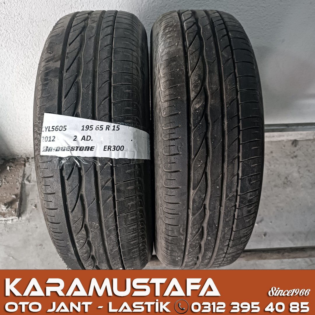 195 65 R 15 BRIDGESTONE ER300 91H * 2012 * 2 ADET * CYL5605