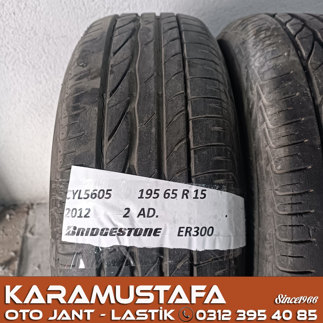 195 65 R 15 BRIDGESTONE ER300 91H * 2012 * 2 ADET * CYL5605
