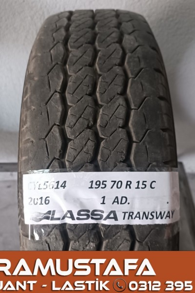 195 70 R 15 LASSA TRANSWAY 102R * 2016 * 1 ADET * CYL5614