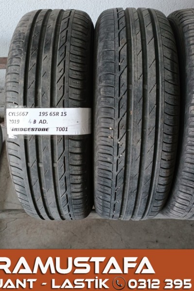 195 65 R 15 BRIDGESTONE T001 91H * 2019 * 4 ADET * CYL5667 **