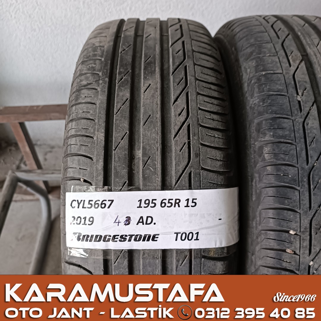 195 65 R 15 BRIDGESTONE T001 91H * 2019 * 4 ADET * CYL5667