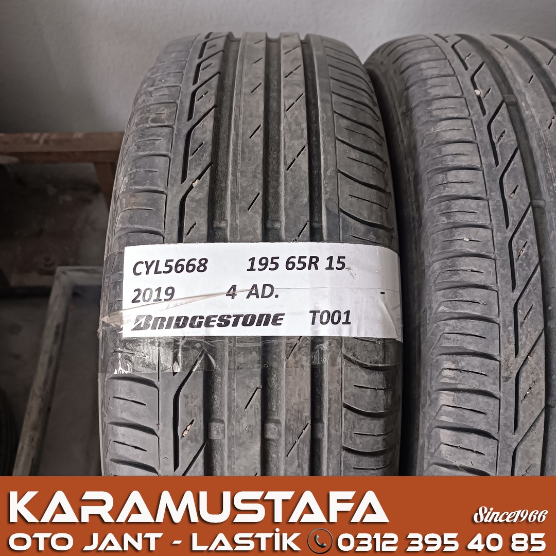 195 65 R 15 BRIDGESTONE T001 91H * 2019 * 4 ADET * CYL5668