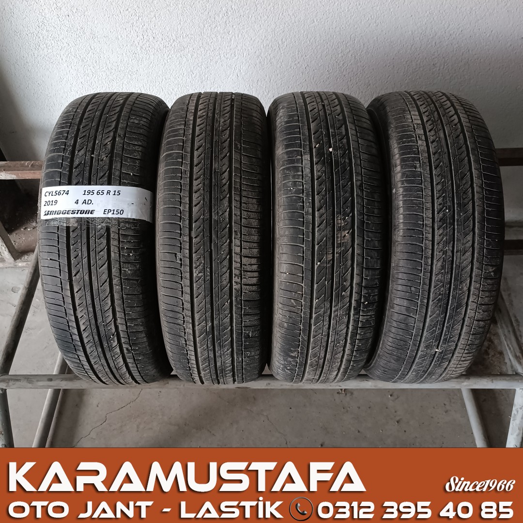 195 65 R 15 BRIDGESTONE EP150 * 91H * 2019 * 4 ADET * CYL5674